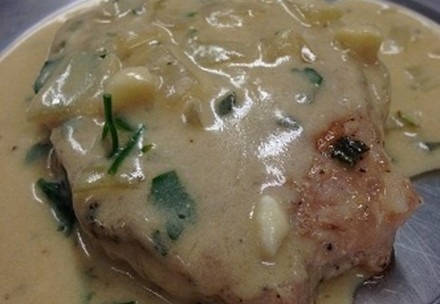 Pork Chops with Sage and Sour Cream Sauce image