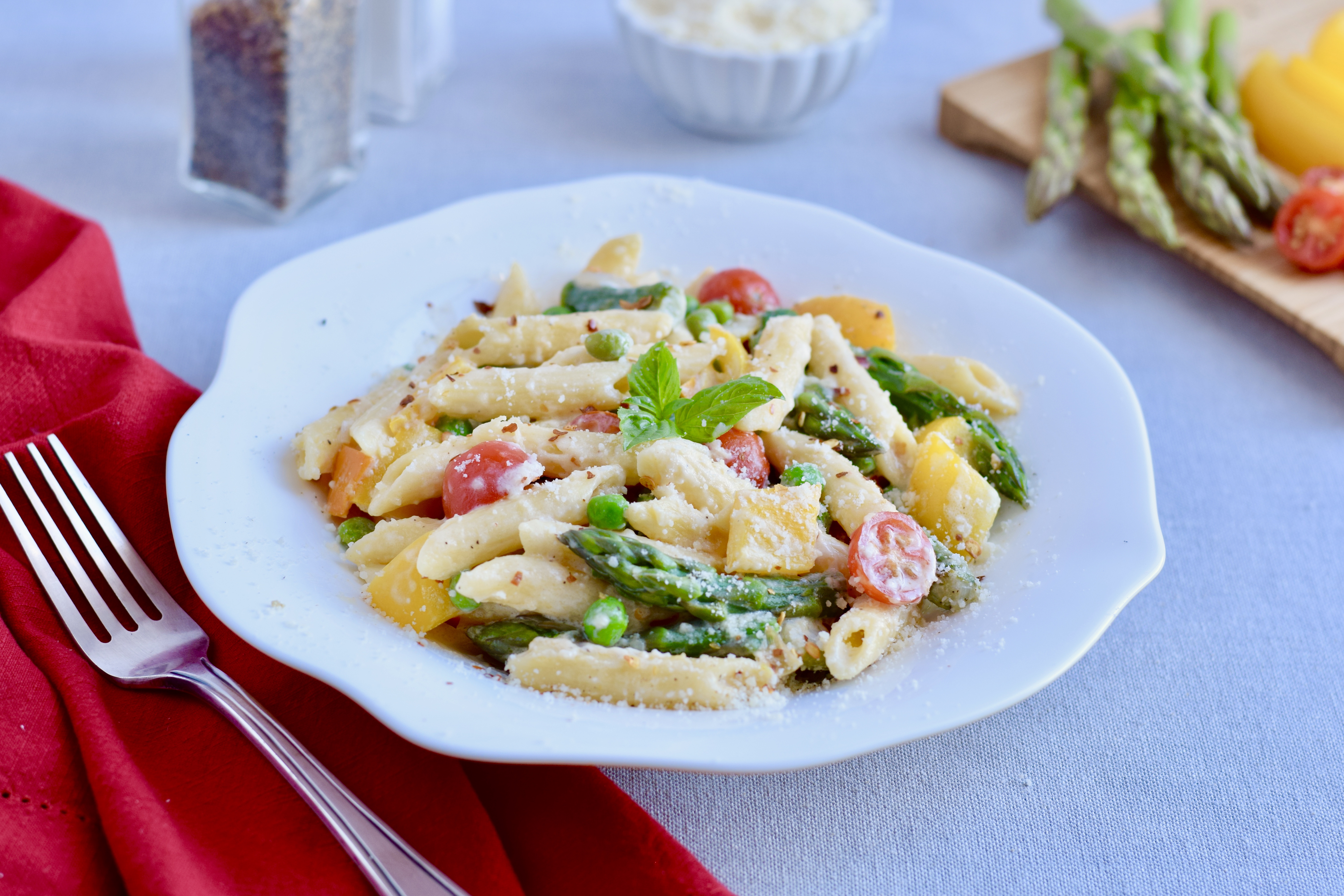Pasta Primavera with Lemon Cream Sauce image